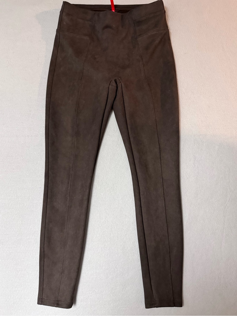 Spanx Brown Faux Suede Leggings Womens Medium
